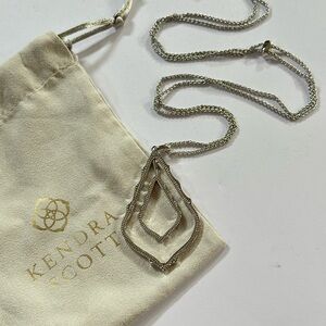 Kendra Scott Simon Silver Tone Adjustable Pendant Necklace